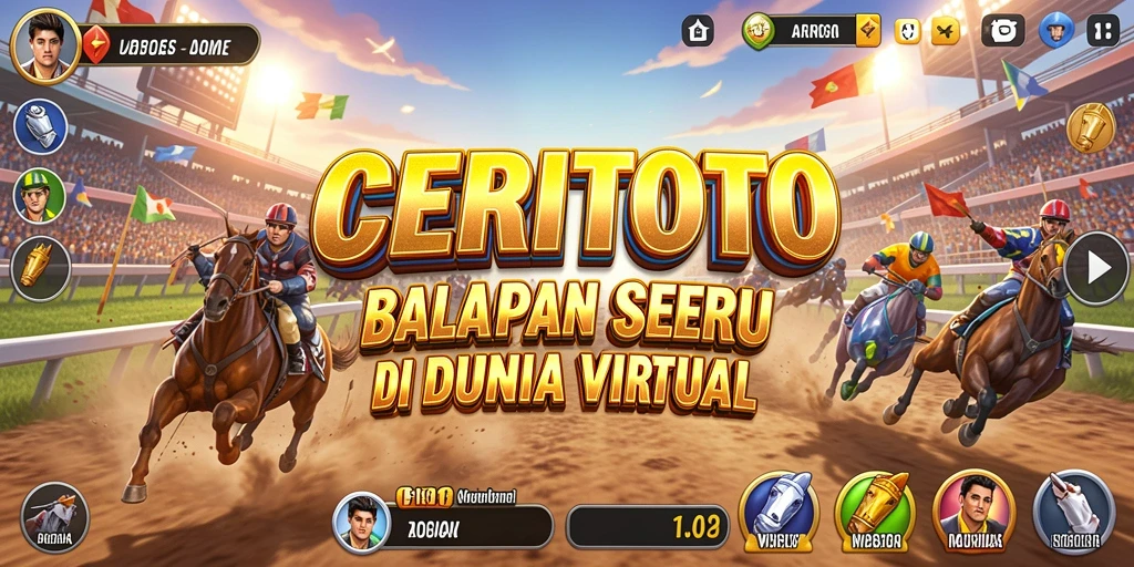 Tampilan luar biasa dari gameplay balapan CERITOTO.