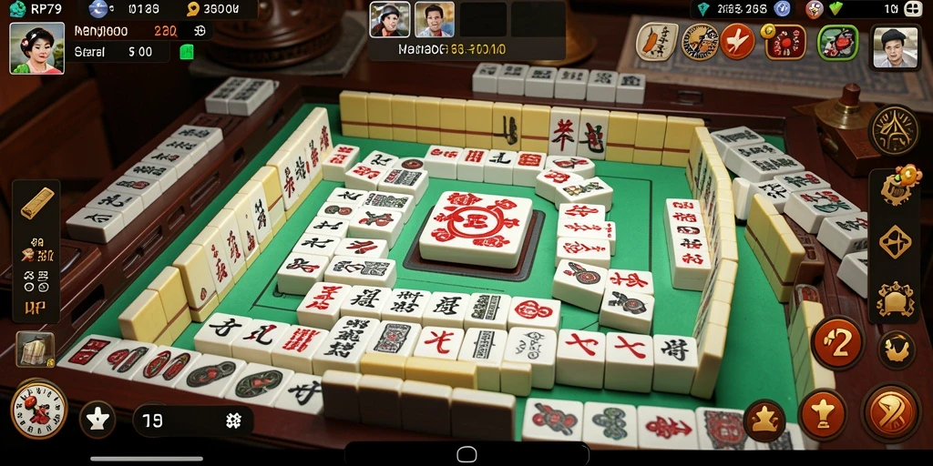 Screenshot gameplay menunjukkan keseruan permainan Mahjong di RP79.