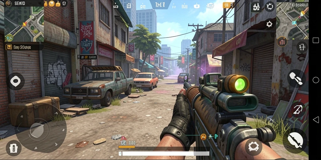 Screenshot utama SERURP menampilkan aksi pertempuran yang mendebarkan dalam game TPS.